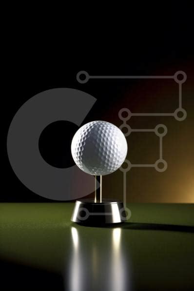 White Golf Ball on a Green Tee - Stock Photo stock photo | Creative Fabrica