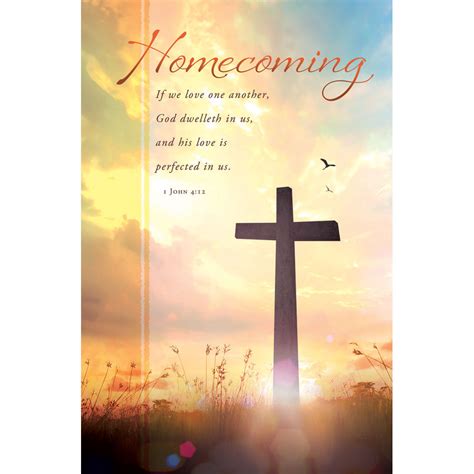 Church Bulletin - 11" - Homecoming - Home Coming - 1 John 4:12 - Pack ...