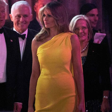 Melania Trump Stuns in Yellow Gown at Dinner With Australian PM - E ...