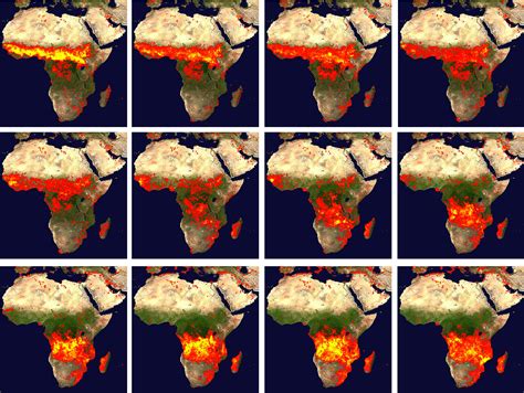 2005 Fire Patterns Across Africa : Image of the Day