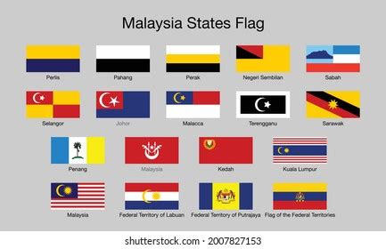 Malaysia States Flag Set Stock Vector (Royalty Free) 2007827831 | Shutterstock