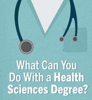 What Can You Do With a Health Sciences Degree? | Health science ...