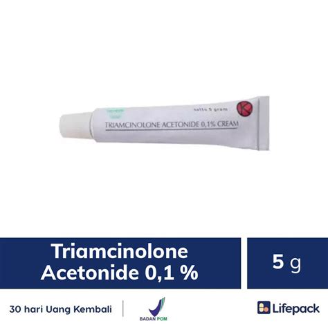 Triamcinolone Acetonide 0,1 % - 5 g - Peradangan & gatal cream 5g ...