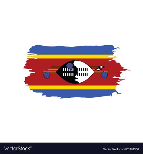 Swaziland flag Royalty Free Vector Image - VectorStock