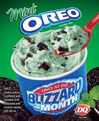 On Second Scoop: Ice Cream Reviews: Dairy Queen Mint Oreo Blizzard of ...