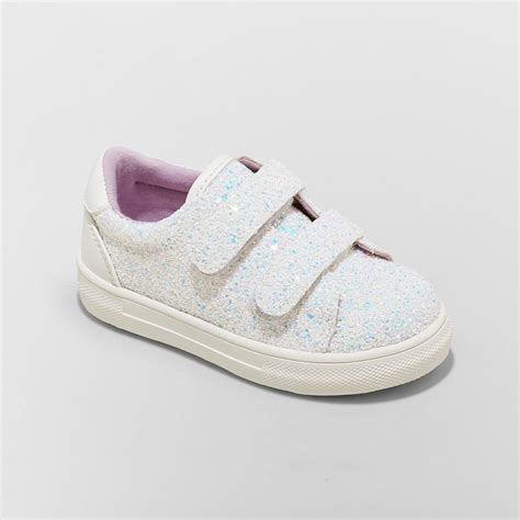 Toddler Girls' Kaedence Glitter Sneakers - Cat & Jack White 9 | Glitter ...