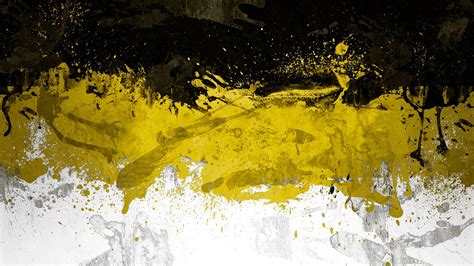 Yellow black and white abstract painting HD wallpaper | Wallpaper Flare