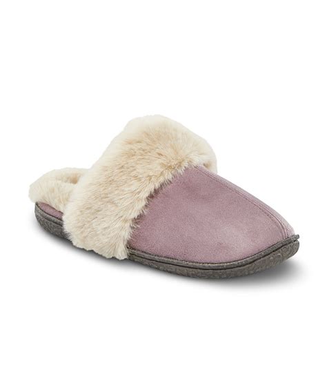 WindRiver Women's Faux Suede Faux Fur Lined Slippers | Marks