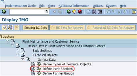 SAP PM - How to Define Plant Sections in SAP