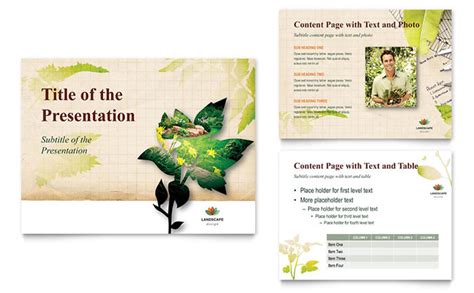 Landscape Design PowerPoint Presentation Template Design