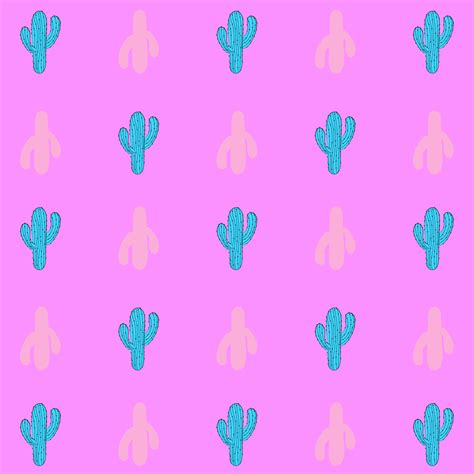 Vector seamless pattern with cactus 15279558 Vector Art at Vecteezy