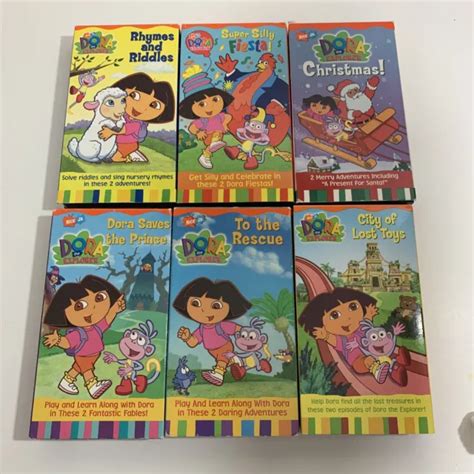 LOT OF 6 Nick Jr Dora the Explorer Kids Cartoon VHS Tapes Fiesta, Lost ...