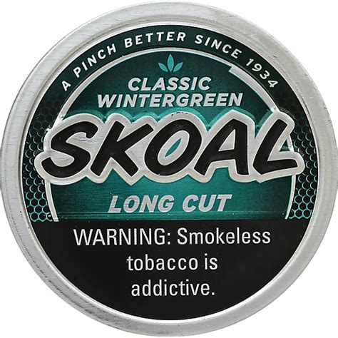 Skoal Smokeless Tobacco, Classic Wintergreen, Long Cut | Chewing ...