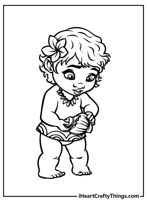 √ Moana Baby Coloring Pages For Kids Disney 282663-Disney Princess ...