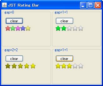 Java Swing Tips: JLabel Star Rating Bar