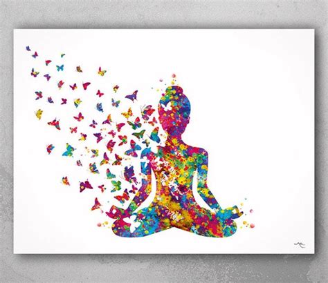 Yoga Art Butterfly Yoga Poster Yoga Pose Yoga Print Yogi | Etsy Australia