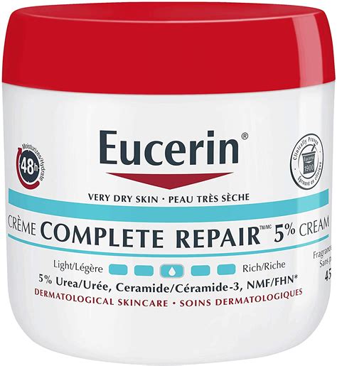 Eucerin Complete Repair Moisturizing Cream, 5% Urea, Ceramide-3, Nmf ingredients (Explained)