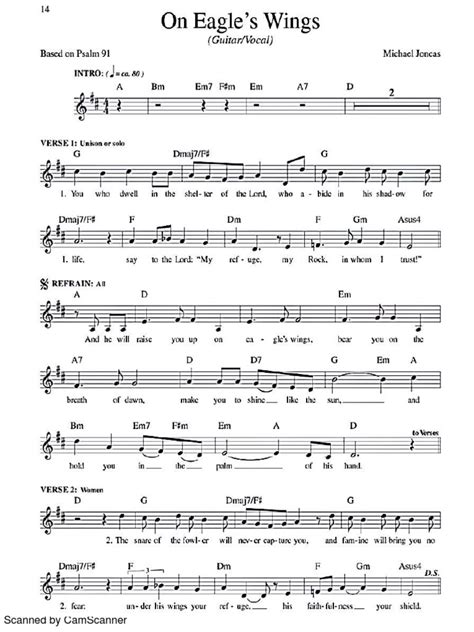 On Eagles Wings Melody Chords | PDF