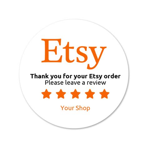 Etsy Thank You For Your Order Round Stickers | Sticker Prints