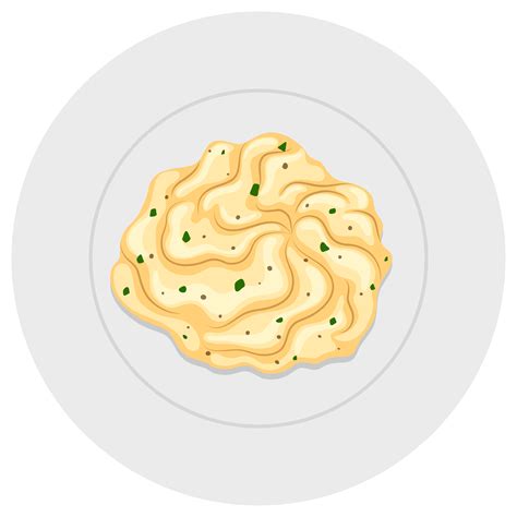 Mash potato on the plate 366631 Vector Art at Vecteezy