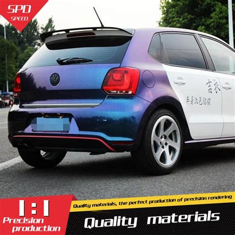 For VW Polo Spoiler High Quality ABS Material Car Rear Wing Primer ...