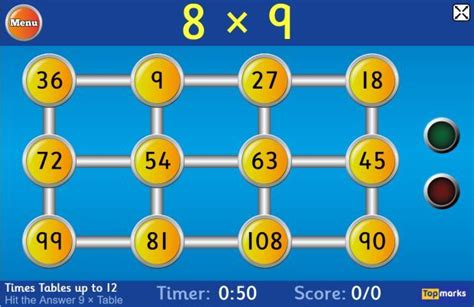 Hit the Button - Topmarks - Maths Zone Cool Learning Games | Hit the ...