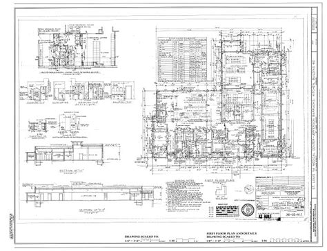 First Floor Plan and Details - U.S. Veterans Hospital,...