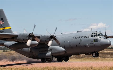 C-130 Hercules performs assault landing at Camp Guernsey