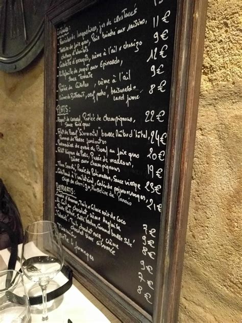 Menu at Bistro Réno restaurant, Bordeaux