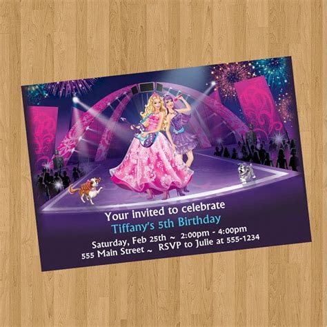 Barbie Princess Invitations by PartyTimePrints on Etsy, $6.75 | Princess invitations, Barbie ...