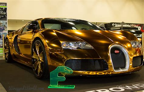 Flo-Rida's Bugatti Veyron goes gaudy with a gold chrome makeover