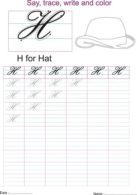 Capital Letters In Cursive Writing Worksheet | Images and Photos finder