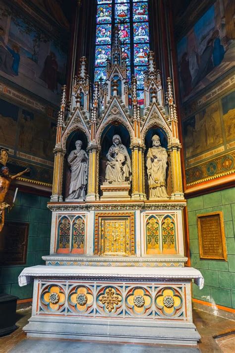 Interior Of St. Vitus Cathedral At Prague Castle, Czech Republic ...