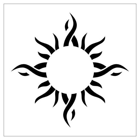 tribal design sun tattoo - Clip Art Library