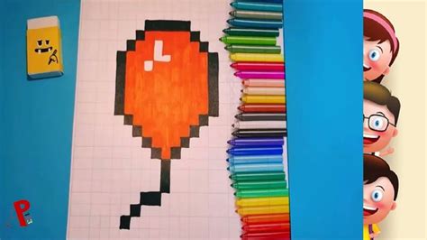 How to Draw a Balloon easy Pixel art | Pixelart123