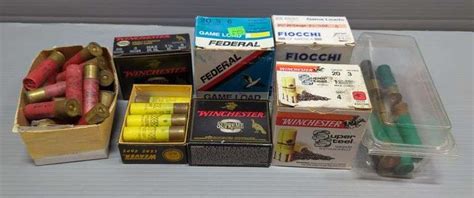 Shotgun Ammo, Various Brands, Includes 20 ga, Approx 103 Rds, 12 ga, Approx 5 Rds, And 16 ga ...