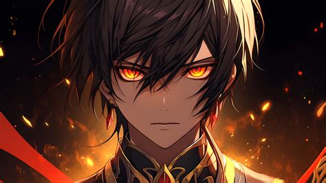 Code Geass Lelouch Glowing Eyes 4k Desktop Wallpaper for Free