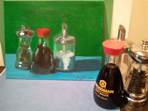 Soy sauce and friends | 8x10 acrylic on canvas panel | Flickr