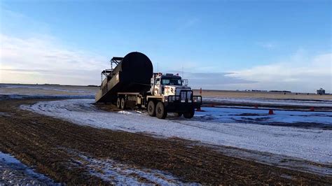 Alberta Oilfield - Bed Truck "Hercules" Loading JTL Tank - YouTube