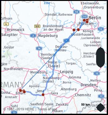 What is the distance from Erfurt Germany to Berlin Germany? Google Maps Mileage, Driving ...