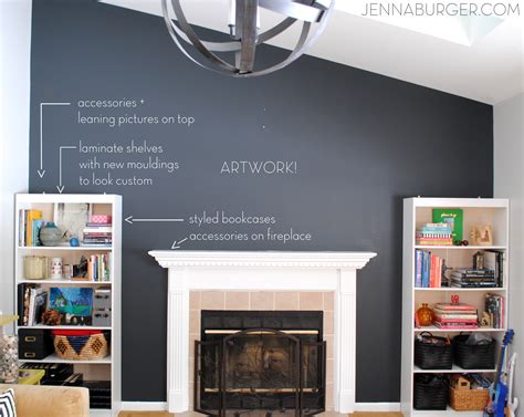 Top Paint Colors for Black Walls + Painting a Black Wall in the Living Room - Jenna Burger ...