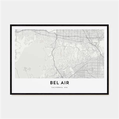 Bel Air Map Landscape Poster | Nbourhood