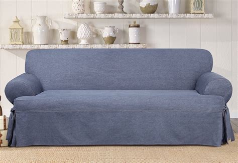 Authentic Denim One Piece Sofa Slipcover | Slipcovers For Sofas – SureFit