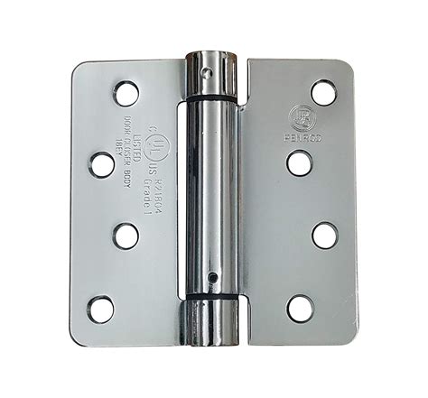 Spring Self-Closing Hinges, 4" Inch with 1/4" Inch Polished Chrome - 2 Pack - Adjustable Door ...