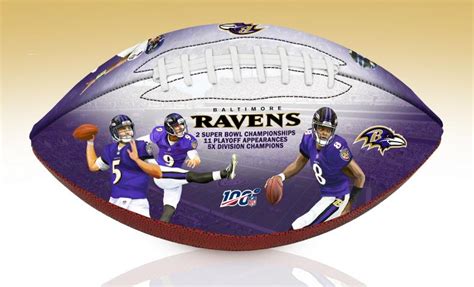 Baltimore Ravens NFL 100th Legacy Art Football - Big Time Bats