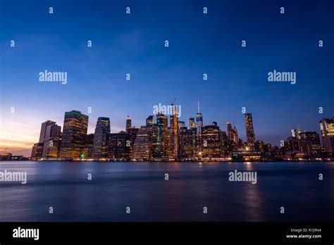 Manhattan night view Stock Photo - Alamy