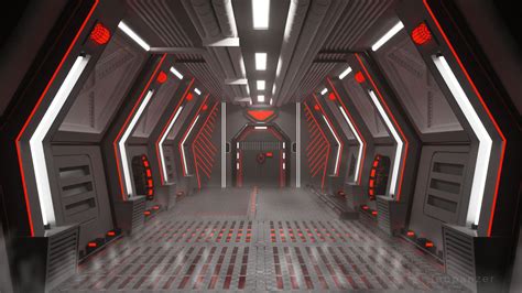 Sci Fi Hallway on Behance in 2020 | Sci fi, Sci, Maxon cinema 4d