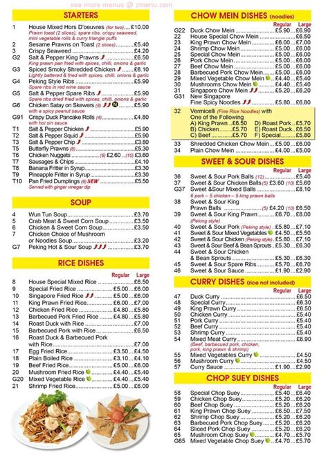 Menu at Golden Rice Bowl fast food, Heathfield