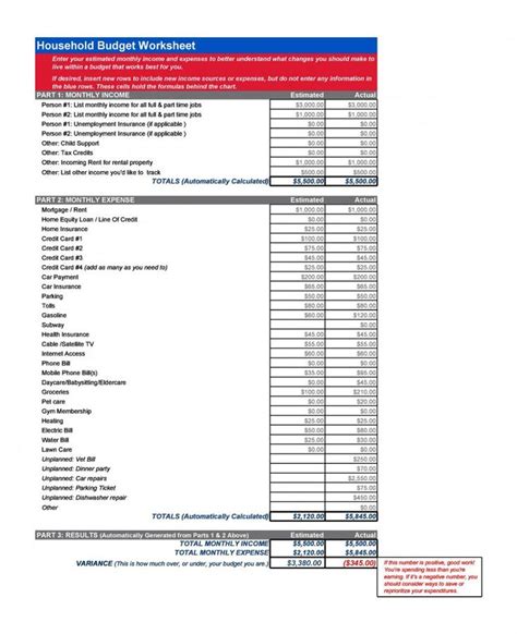 Download Budget Template 01 | Monthly budget template, Business budget ...