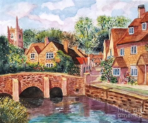 Quaint English Village Painting by Sue Carmony - Fine Art America